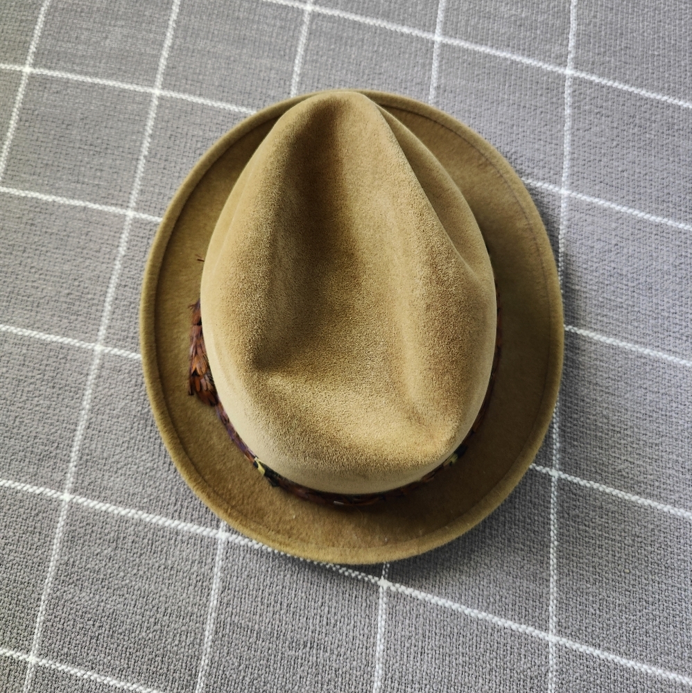 Vtg Dobbs Fifth Ave New York Feather Trimmed Fedora - Picture 6 of 11